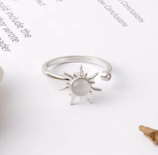 Anillo Sol Giratorio de Plata 925