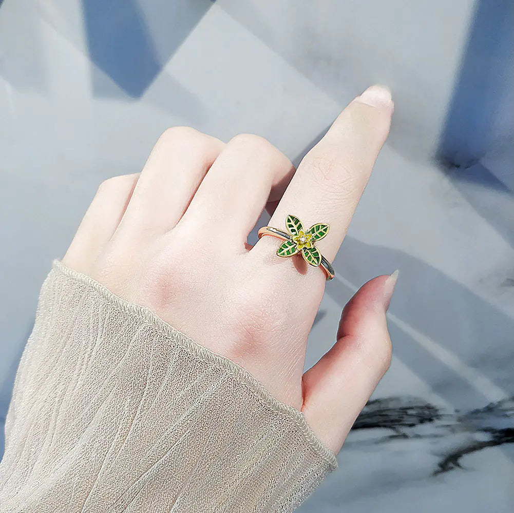 Anillo Flor Plata 925