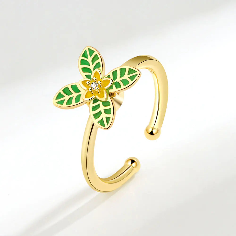 Anillo Flor Plata 925